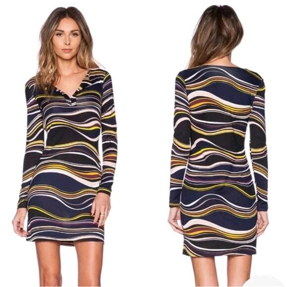 DVF Diane Von Furstenberg Mini Dress Size 8 Silk Retro Preppy - Picture 1 of 11